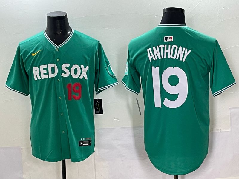 Men 2025 Boston Red Sox #19 Anthony Drak Green Joint Name Nike MLB Jersey 033